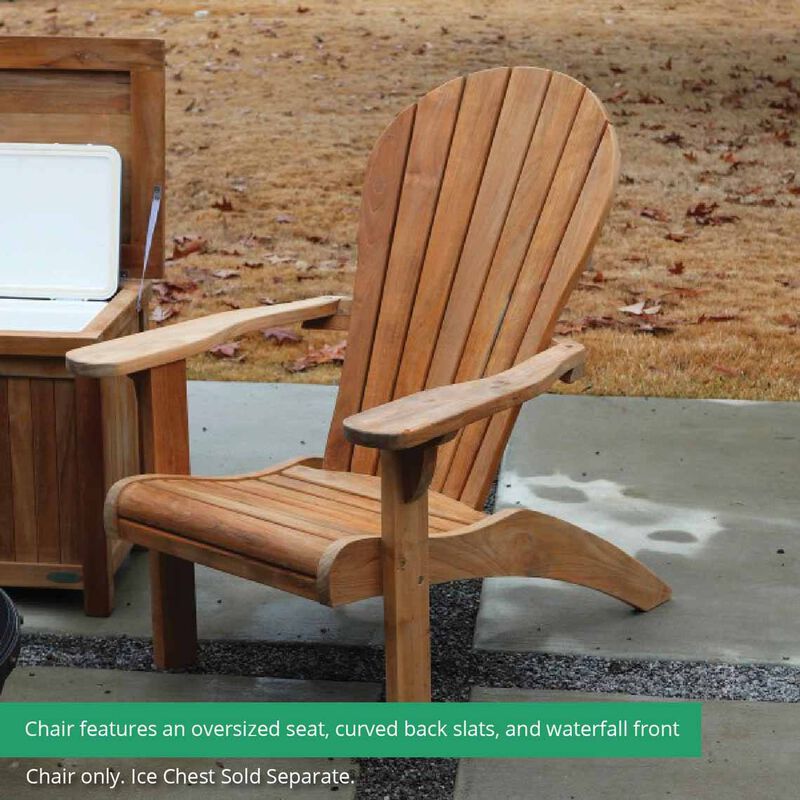 TITAN GREAT OUTDOORS Grade A Teak Adirondack Rocking Chair Indoor Outdoor Patio Solid Wood